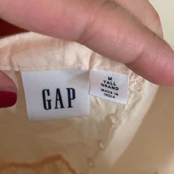 Gap Light Pink Sleeveless Blouse Sz M Tall - Picture 3 of 5